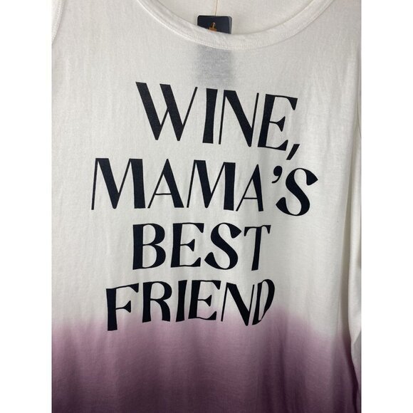 Torrid Classic Fit Graphic Print Wine Friend Tank Top Dip Dye Mauve Sz 4X 4 NWT - Picture 7 of 9